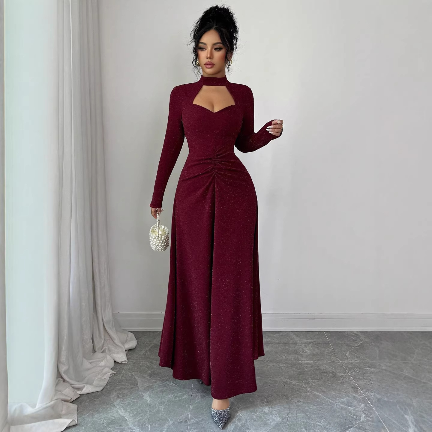 20256 Spring Sexy Fitted Midi  - Midi Dress review and price