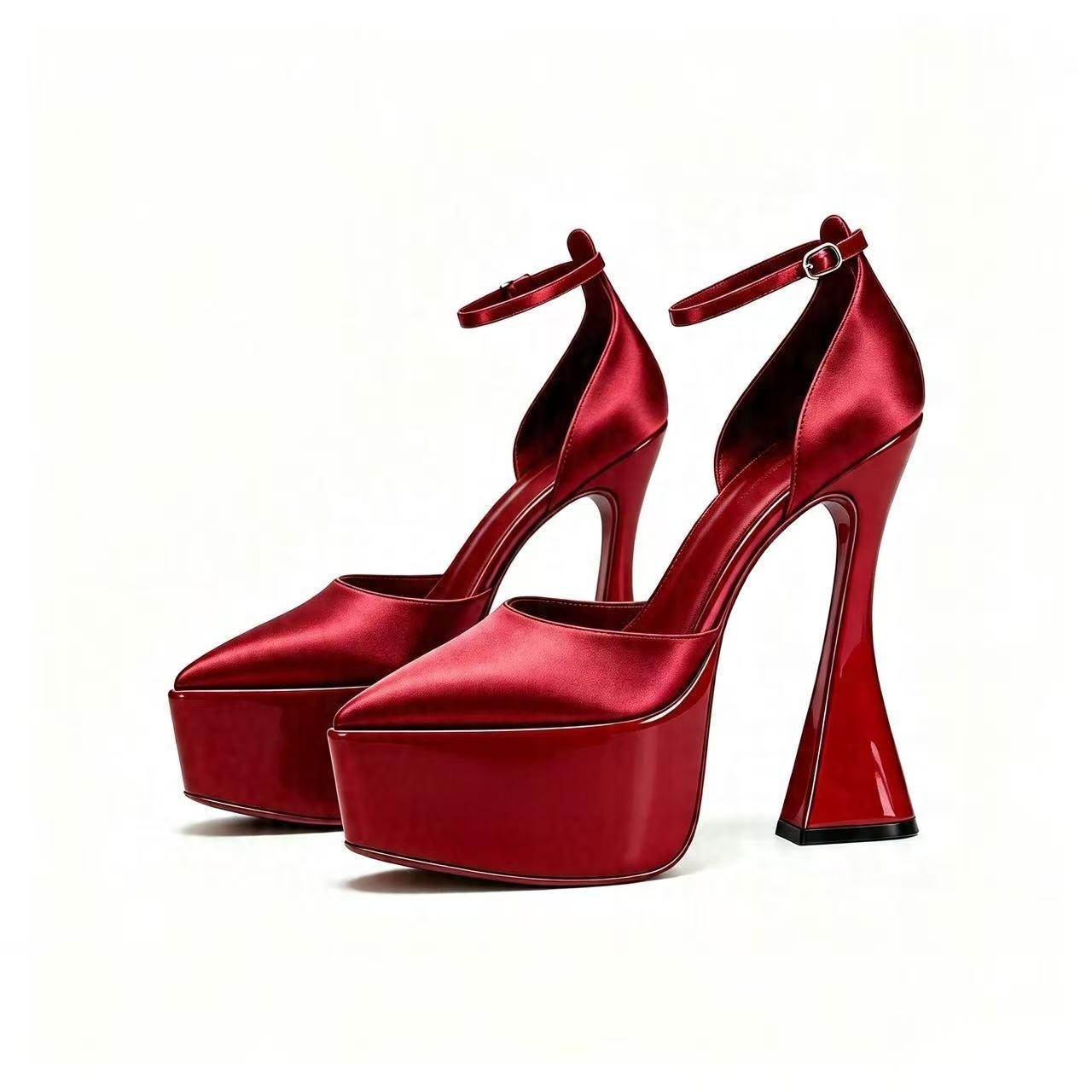 Women Satin Pointed Toe Platfo - Formal Dress review and price