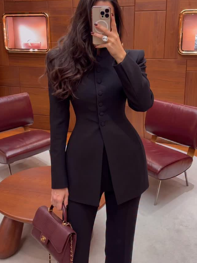 Women 2 Piece Suit Mandarin Co - Womens Blazer review and price