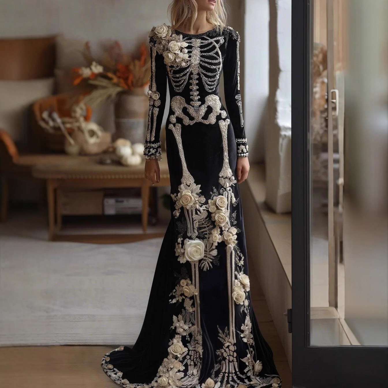 2026 New Women Skeleton Floral - Evening Gown review and price
